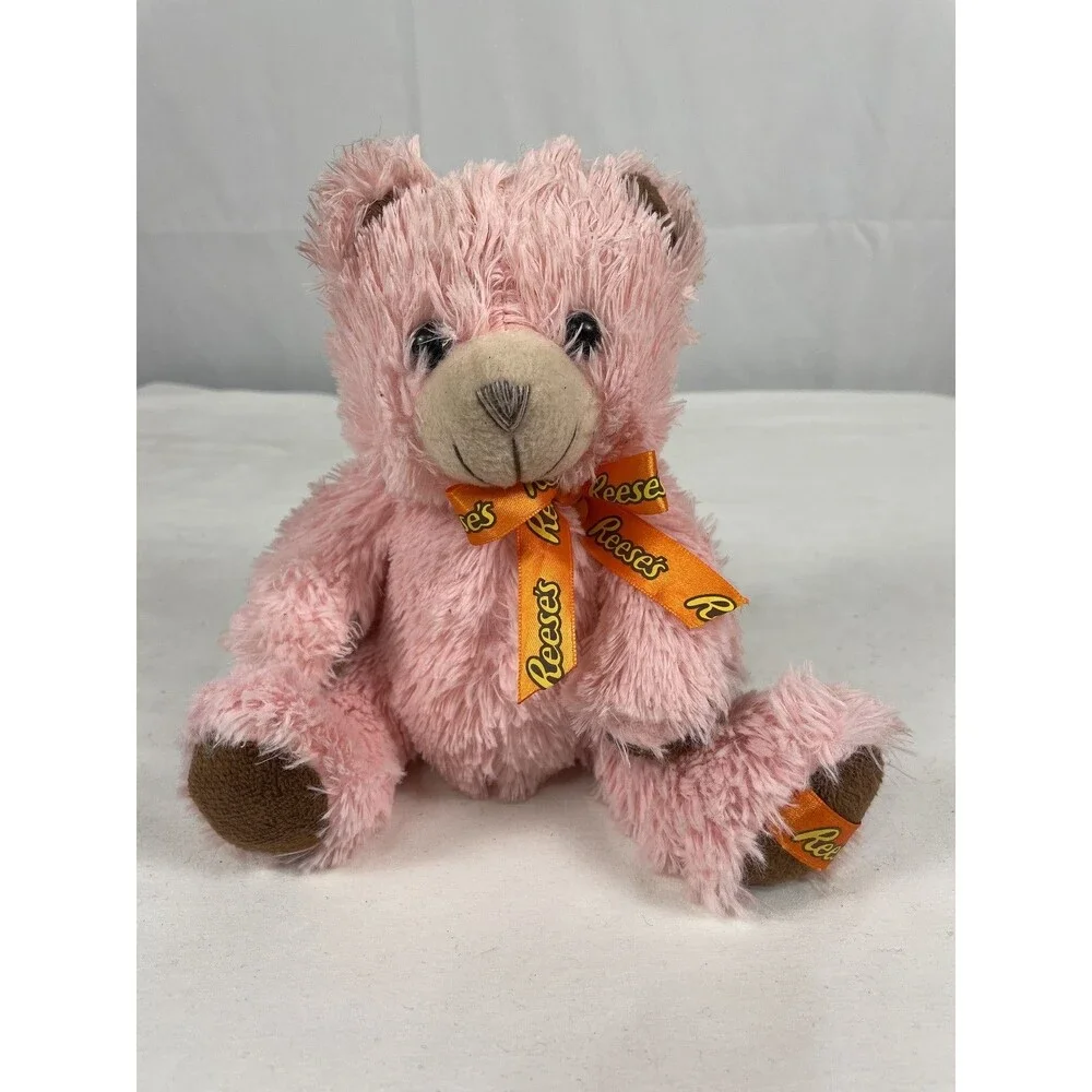 Reese's Pink Plush Bear Galette Candy & Gifts Stuffed Animal Toy 7
